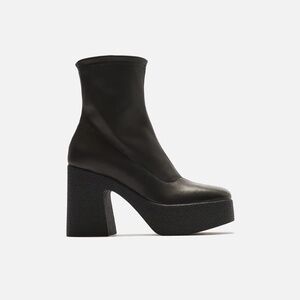 BROTHER VELLIES - Stretch Leather Platform Ankle Boots - sz 9